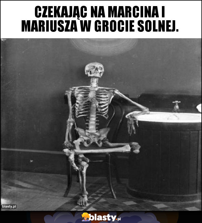 Czekając na Marcina i Mariusza w grocie solnej.