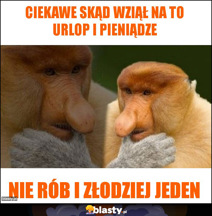 Ciekawe skąd wziął na to urlop i pieniądze Ciekawe skąd wziął na to urlop i pieniądze