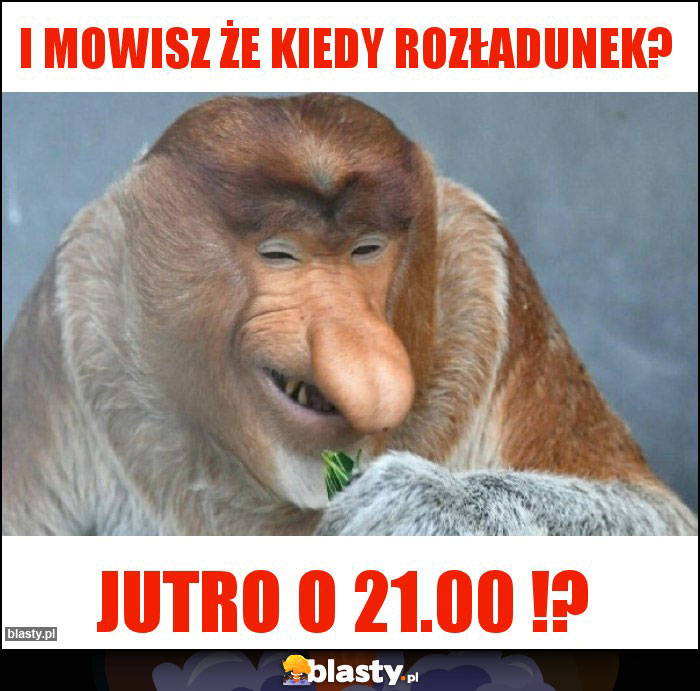 I mowisz że kiedy rozładunek? I mowisz że kiedy rozładunek?
