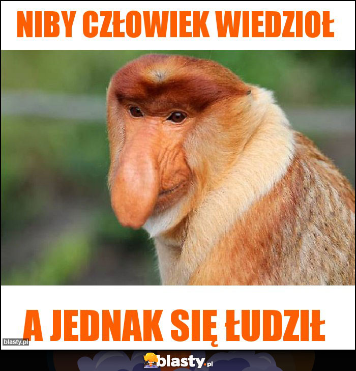 NIBY CZŁOWIEK WIEDZIOŁ NIBY CZŁOWIEK WIEDZIOŁ