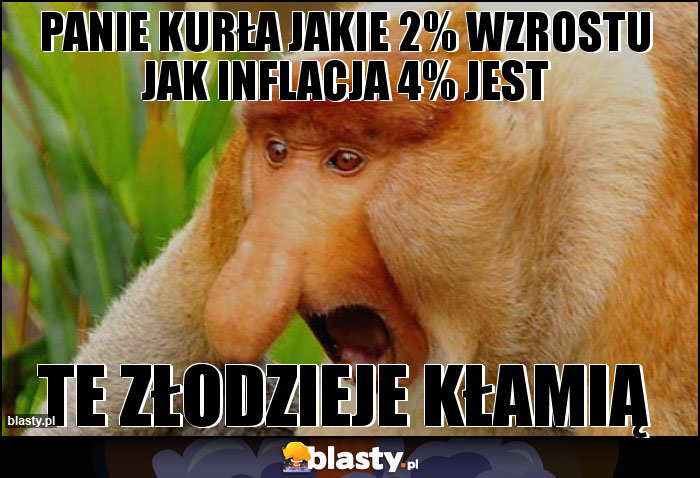 Panie kurła jakie 2% wzrostu jak inflacja 4% jest Panie kurła jakie 2% wzrostu jak inflacja 4% jest