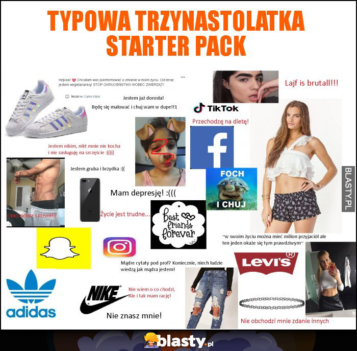 Typowa trzynastolatka Starter Pack