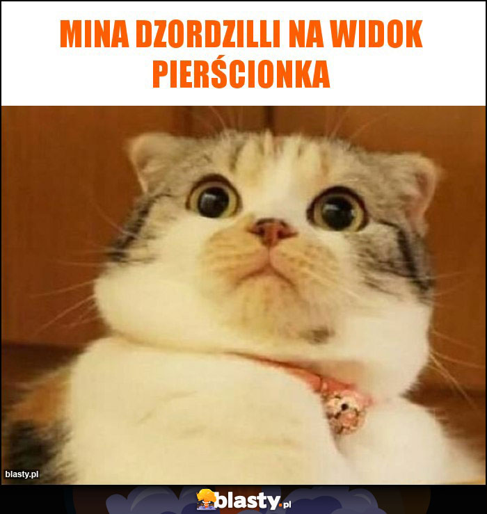 Mina Dzordzilli na widok pierścionka Mina Dzordzilli na widok pierścionka