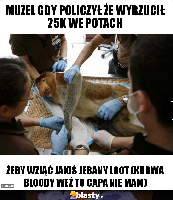 Muzel gdy policzył że wyrzucił 25k we potach Muzel gdy policzył że wyrzucił 25k we potach
