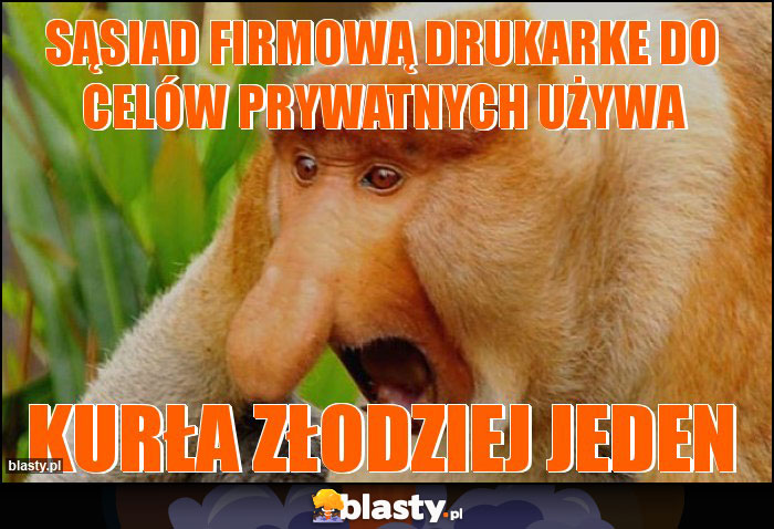 Sąsiad firmową drukarke do celów prywatnych używa Sąsiad firmową drukarke do celów prywatnych używa
