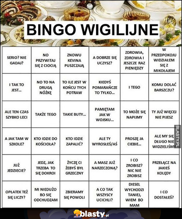 Bingo wigilijne