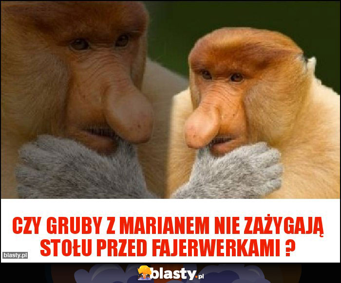 Czy gruby z marianem nie zażygają stołu przed fajerwerkami ? Czy gruby z marianem nie zażygają stołu przed fajerwerkami ?
