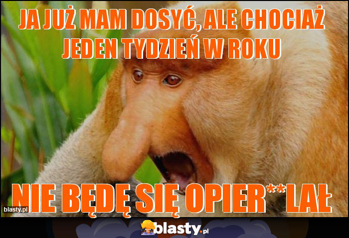ja już mam dosyć, ale chociaż jeden tydzień w roku ja już mam dosyć, ale chociaż jeden tydzień w roku