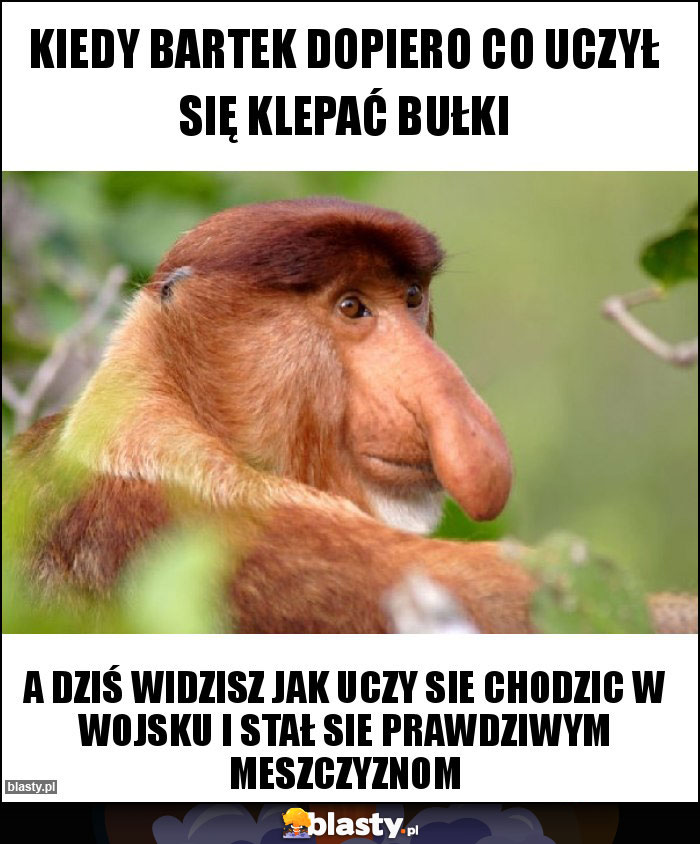 Kiedy Bartek dopiero co uczył się klepać bułki Kiedy Bartek dopiero co uczył się klepać bułki