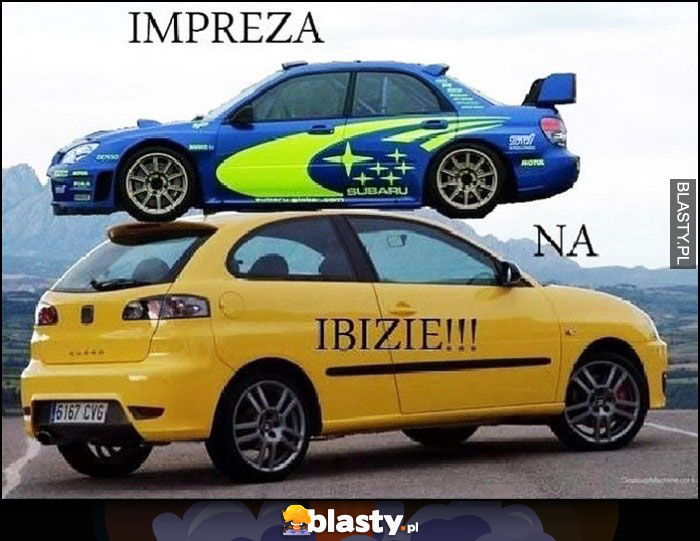 Impreza na Ibizie Subaru na Seacie