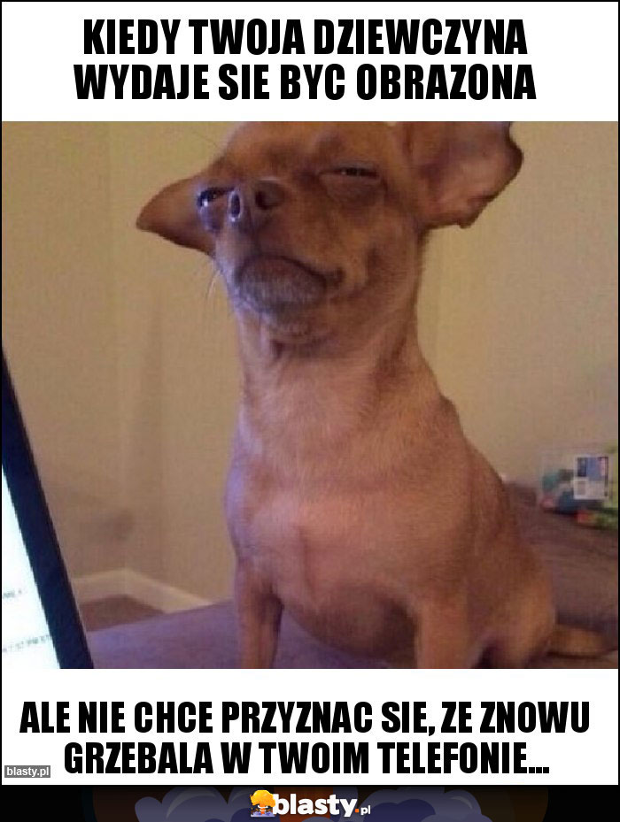 Kiedy Twoja dziewczyna wydaje sie byc obrazona Kiedy Twoja dziewczyna wydaje sie byc obrazona