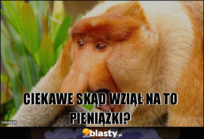Ciekawe skąd wziął na to pieniążki? Ciekawe skąd wziął na to pieniążki?