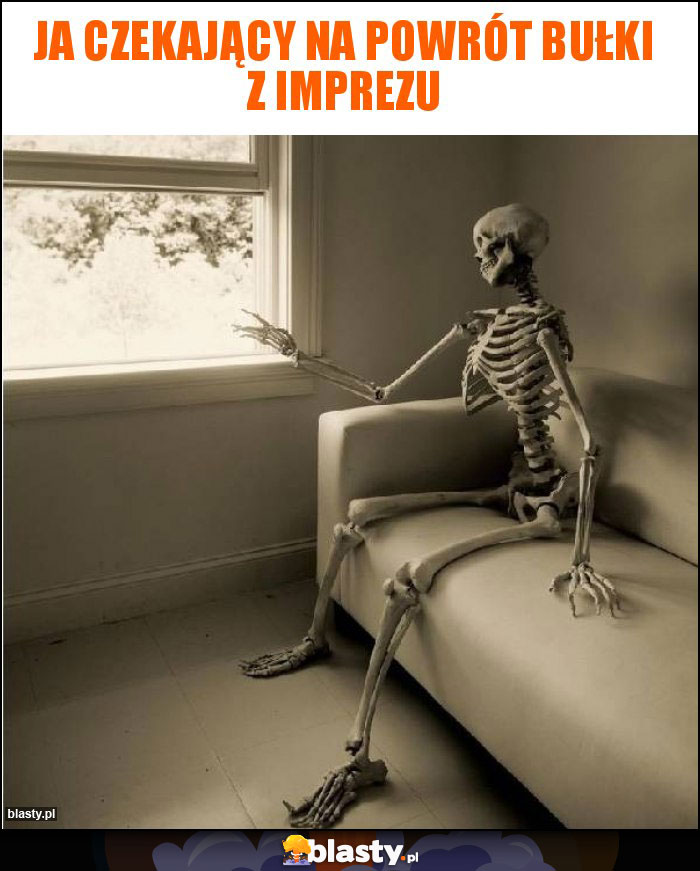 Ja czekający na powrót bułki z imprezu Ja czekający na powrót bułki z imprezu