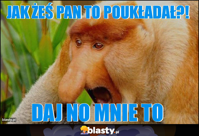 JAK ŻEŚ PAN TO POUKŁADAŁ?! JAK ŻEŚ PAN TO POUKŁADAŁ?!