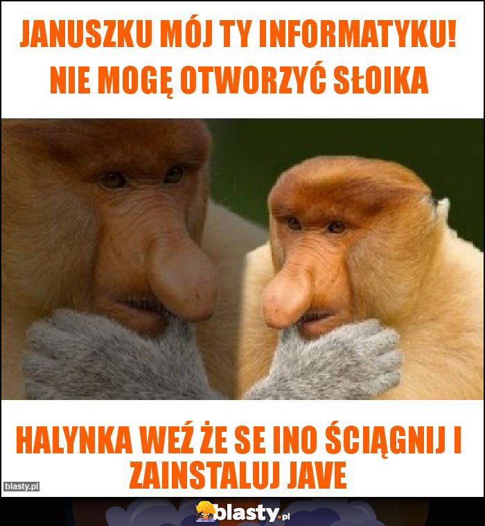 Januszku mój Ty informatyku! Nie mogę otworzyć słoika Januszku mój Ty informatyku! Nie mogę otworzyć słoika