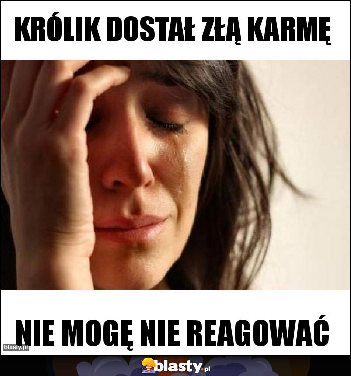 Królik dostał złą karmę Królik dostał złą karmę