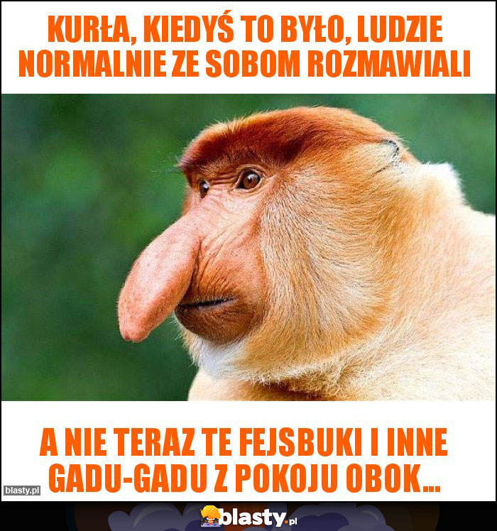 Kurła, kiedyś to było, ludzie normalnie ze sobom rozmawiali Kurła, kiedyś to było, ludzie normalnie ze sobom rozmawiali