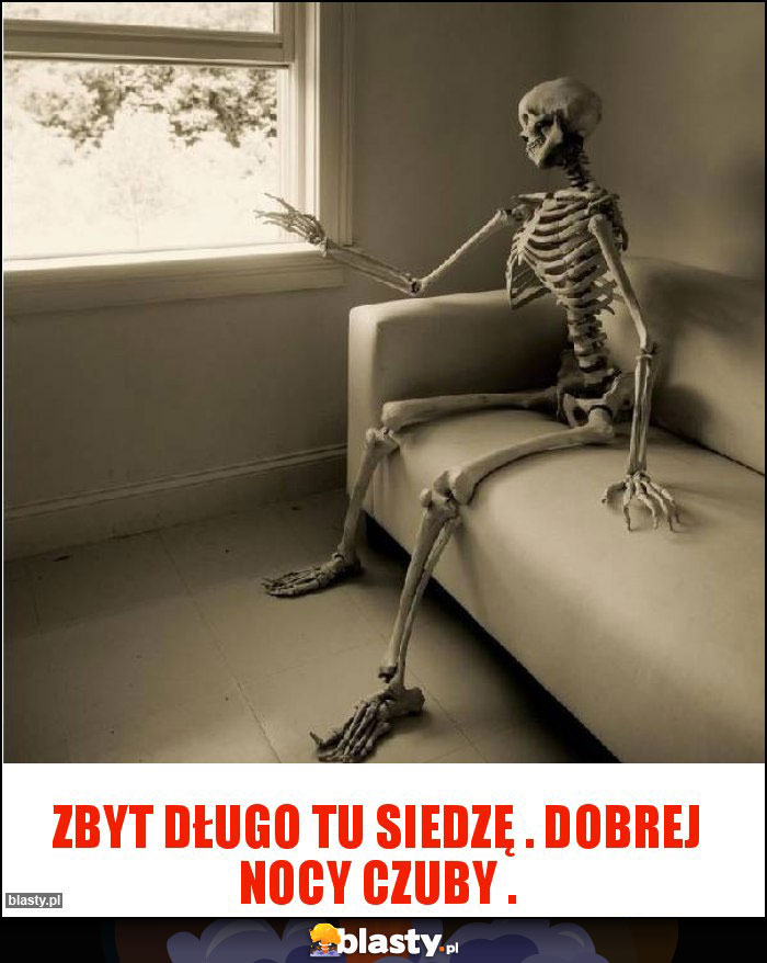 ZBYT DŁUGO TU SIEDZĘ . DOBREJ NOCY CZUBY .