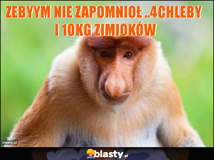 zebyym nie zapomnioł ..4chleby  i 10kg zimioków