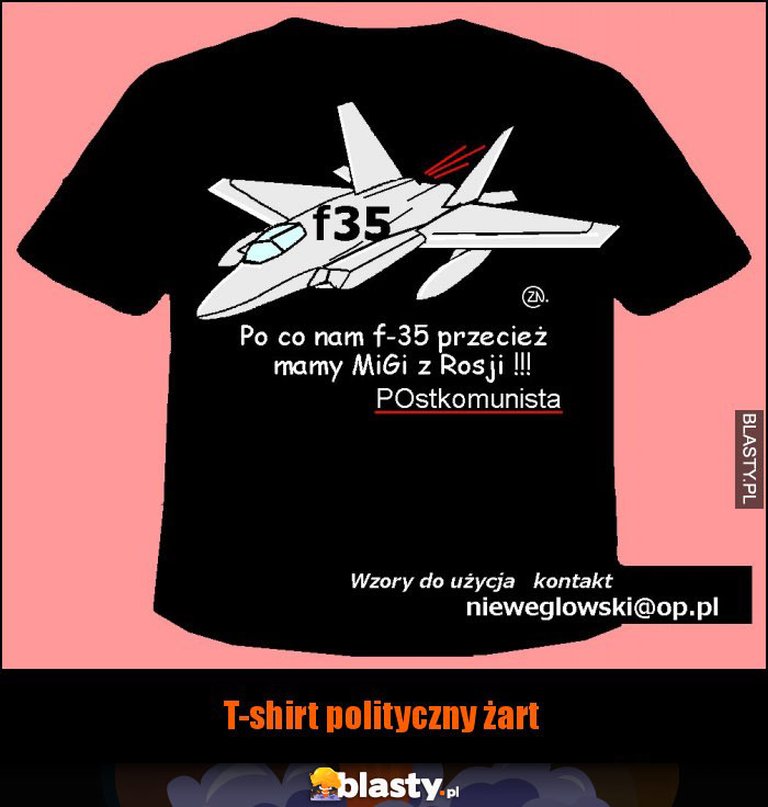 T-shirt polityczny żart T-shirt polityczny żart