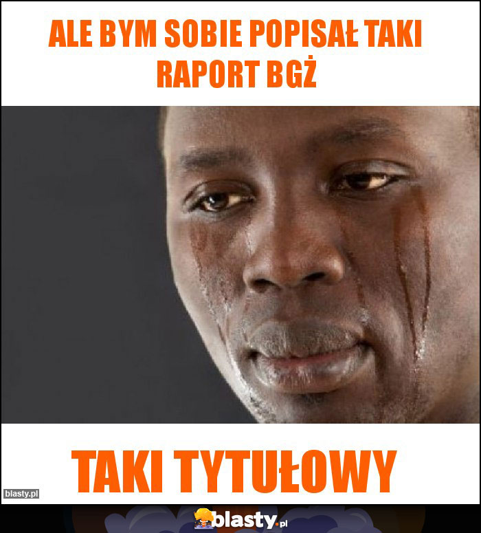 Ale bym sobie popisał taki Raport BGŻ Ale bym sobie popisał taki Raport BGŻ
