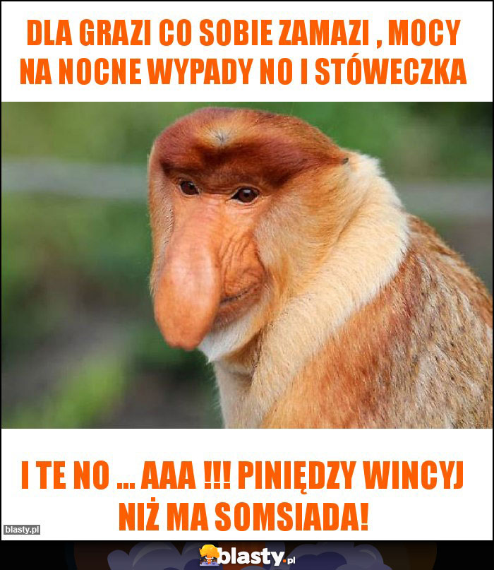 Dla Grazi co sobie zamazi , mocy na nocne wypady no i stóweczka Dla Grazi co sobie zamazi , mocy na nocne wypady no i stóweczka