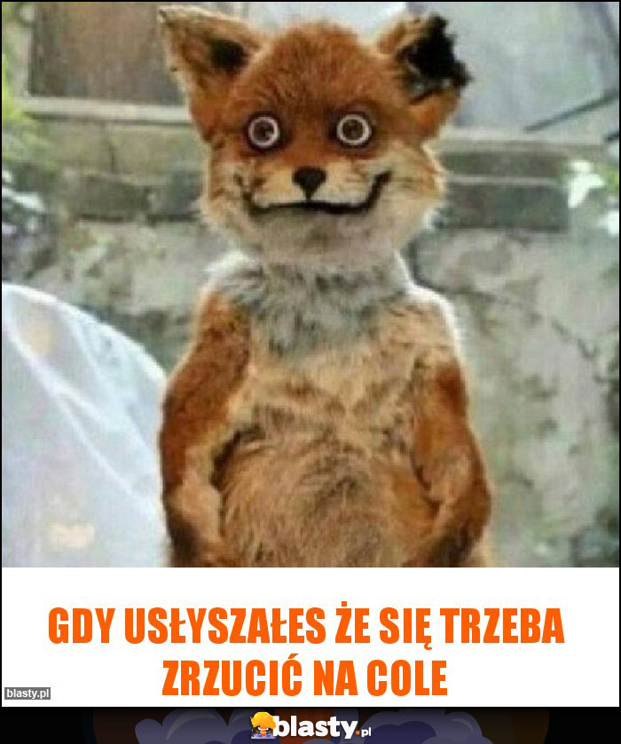 Gdy usłyszałes że się trzeba zrzucić na cole Gdy usłyszałes że się trzeba zrzucić na cole