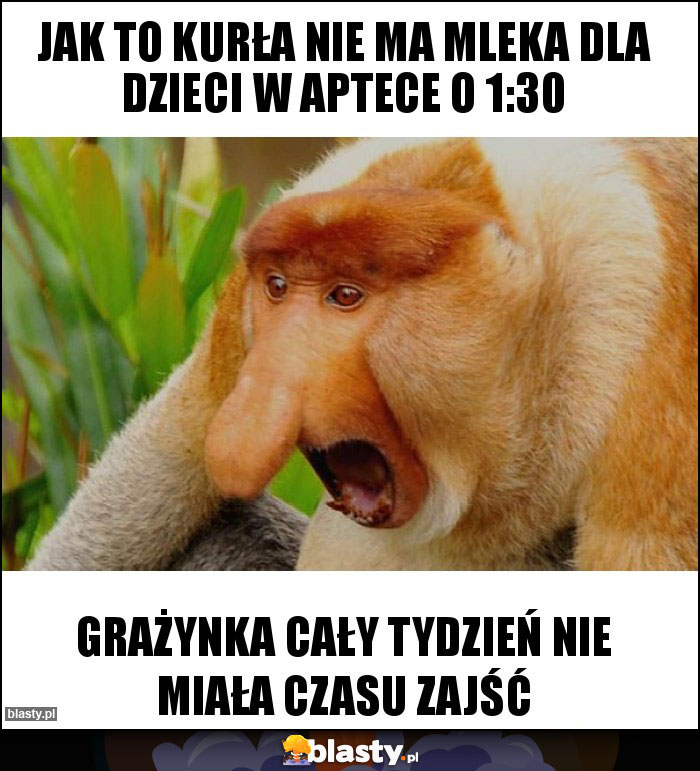 Jak to kurła nie ma mleka dla dzieci w aptece o 1:30 Jak to kurła nie ma mleka dla dzieci w aptece o 1:30