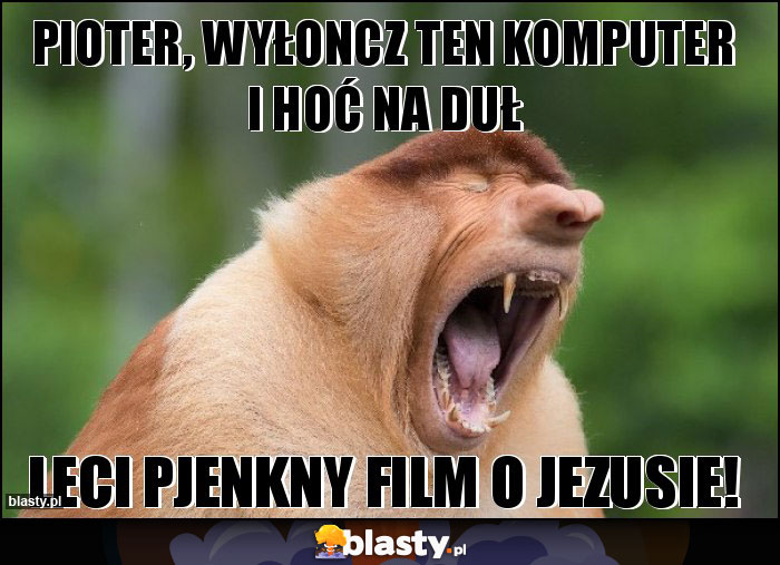 PIOTER, WYŁONCZ TEN KOMPUTER I HOĆ NA DUŁ