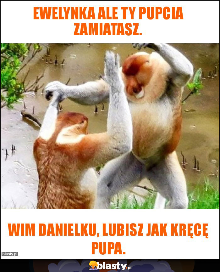 Ewelynka ale Ty pupcia zamiatasz. Ewelynka ale Ty pupcia zamiatasz.
