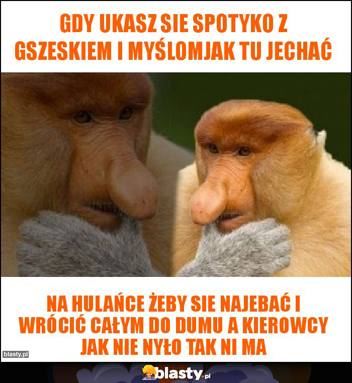 Gdy ukasz sie spotyko z Gszeskiem i myślomjak tu jechać Gdy ukasz sie spotyko z Gszeskiem i myślomjak tu jechać