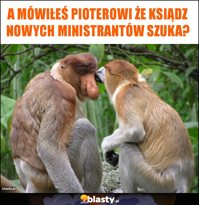 A mówiłeś Pioterowi że Ksiądz nowych ministrantów szuka? A mówiłeś Pioterowi że Ksiądz nowych ministrantów szuka?