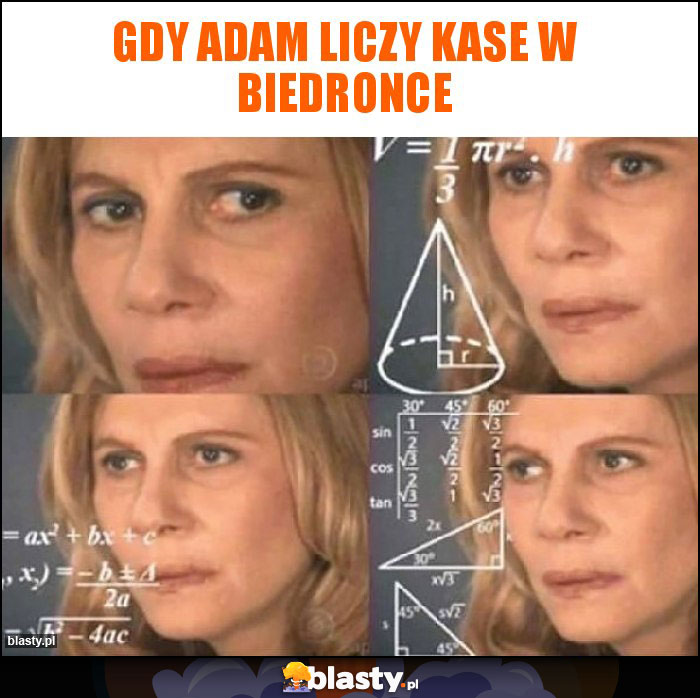 Gdy adam liczy kase w biedronce Gdy adam liczy kase w biedronce