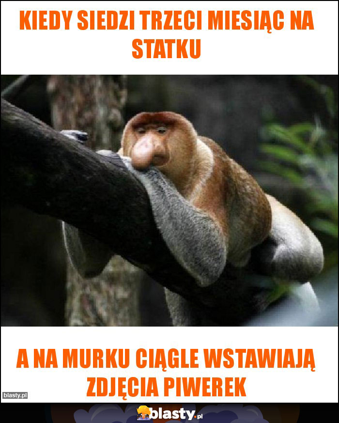 Kiedy siedzi trzeci miesiąc na statku Kiedy siedzi trzeci miesiąc na statku