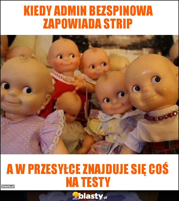 Kiedy admin bezspinowa zapowiada strip Kiedy admin bezspinowa zapowiada strip