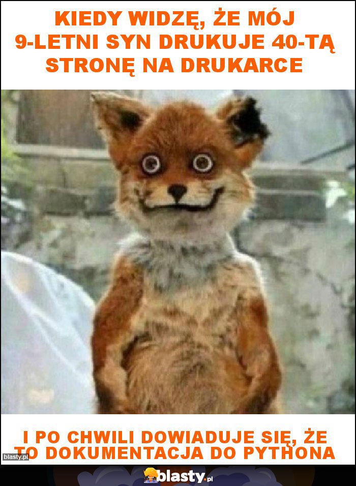 Kiedy widzę, że mój 9-letni syn drukuje 40-tą stronę na drukarce Kiedy widzę, że mój 9-letni syn drukuje 40-tą stronę na drukarce