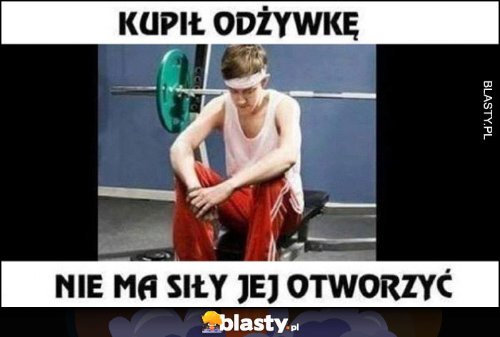 Kupił odżywkę, nie ma siły jej otworzyć fail