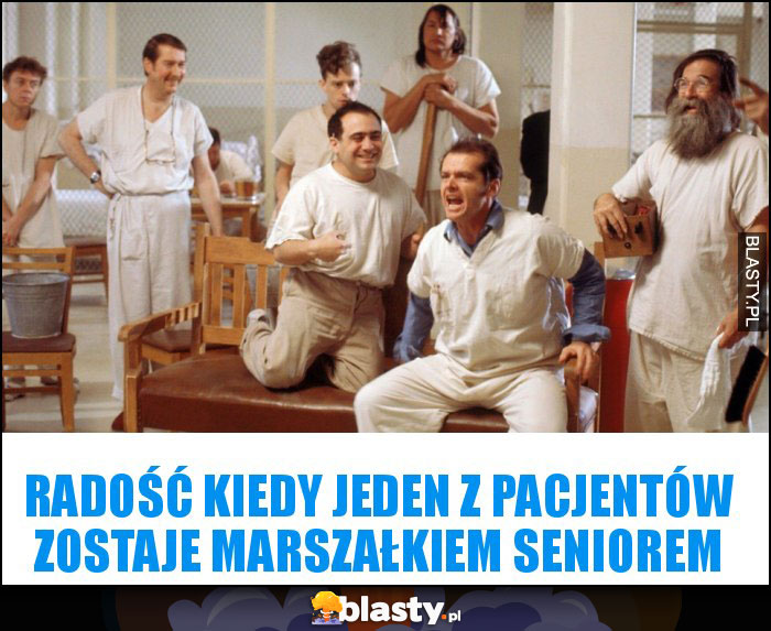 Radość kiedy jeden z pacjentów zostaje marszałkiem seniorem