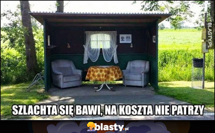 Szlachta się bawi, na koszta nie patrzy. Luksusowy przystanek autobusowy PKS