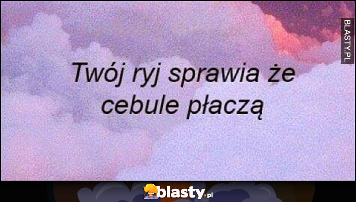 Twój ryj sprawia że cebule płaczą