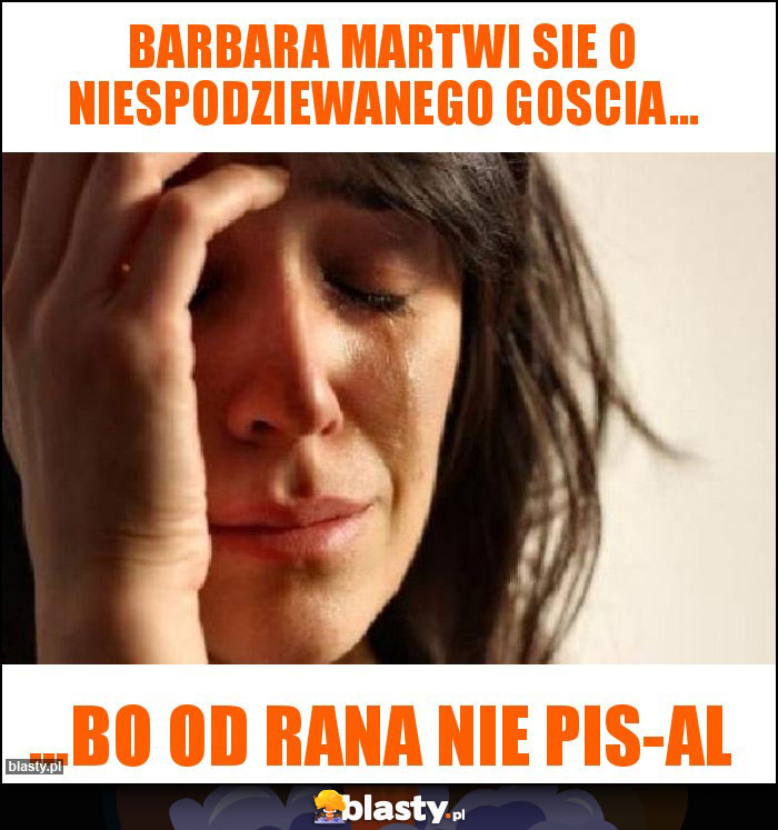 Barbara martwi sie o niespodziewanego goscia... Barbara martwi sie o niespodziewanego goscia...
