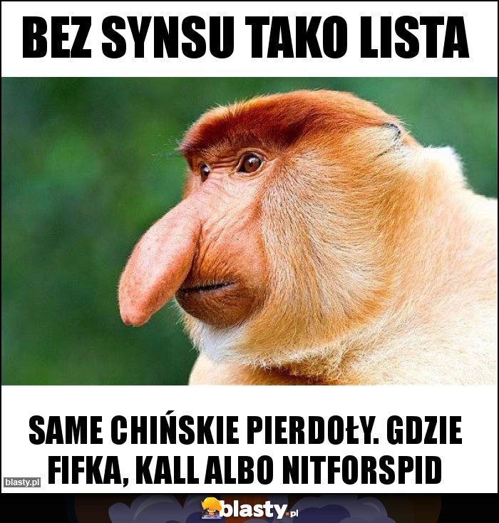 bez synsu tako lista bez synsu tako lista