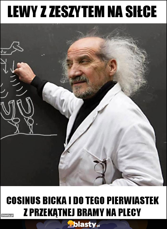 Lewy z zeszytem na siłce Lewy z zeszytem na siłce