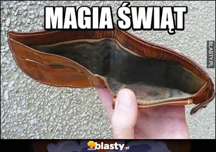 Magia świąt pusty portfel
