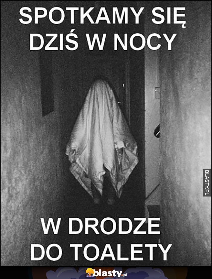 Spotkamy się dziś w nocy w drodze do toalety ktoś w prześcieradle