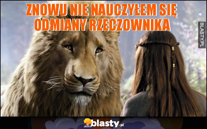 Znowu nie nauczyłem się odmiany rzeczownika Znowu nie nauczyłem się odmiany rzeczownika