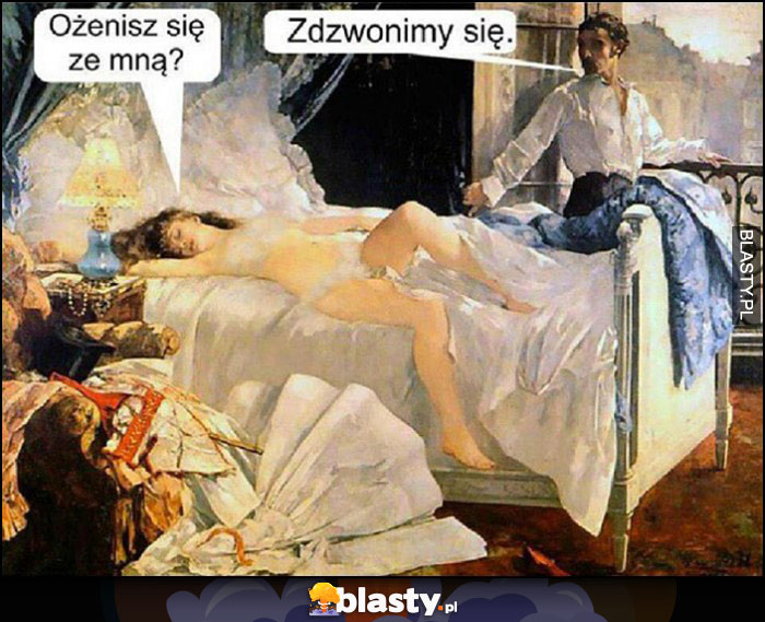 Laska na łóżku: ożenisz się ze mną? Facet odpowiada zdzwonimy się