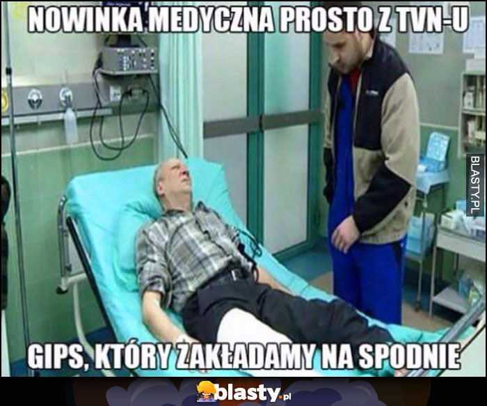 Nowinka medyczna prosto z TVNu - gips, który zakładamy na spodnie