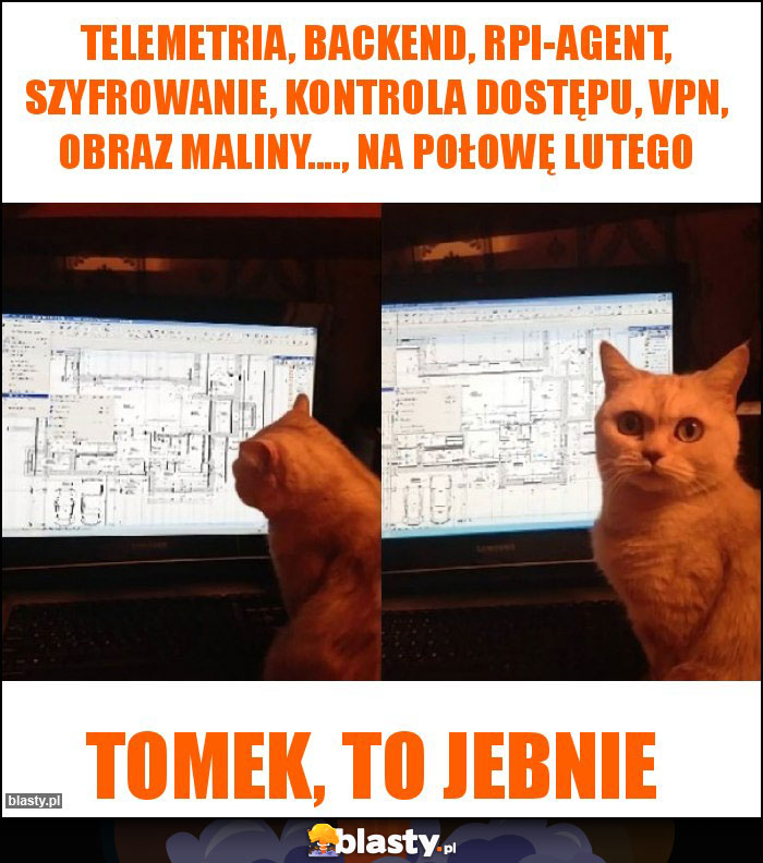 Telemetria, backend, rpi-agent, szyfrowanie, kontrola dostępu, VPN, obraz maliny...., na połowę lutego Telemetria, backend, rpi-agent, szyfrowanie, kontrola dostępu, VPN, obraz maliny...., na połowę lutego