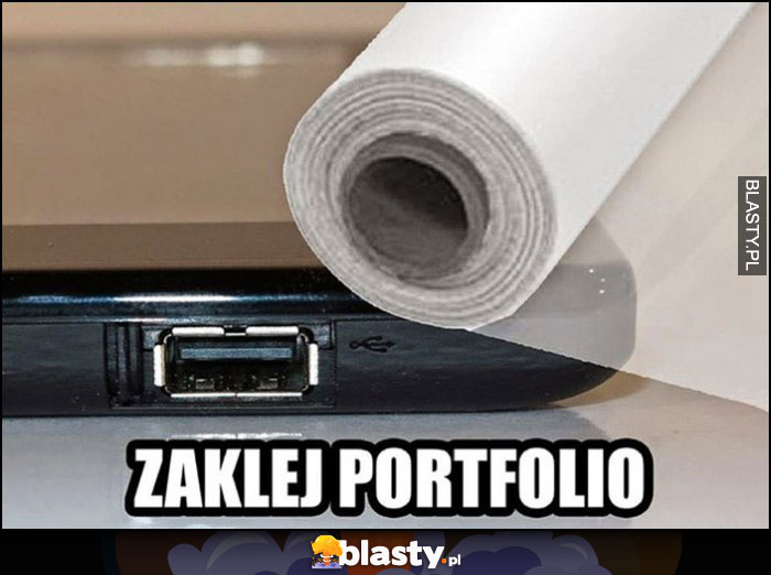 Zaklej portfolio port folią dosłownie port USB